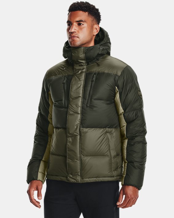 Men's ColdGear® Infrared Down Blocked Jacket, Green, pdpMainDesktop image number 0